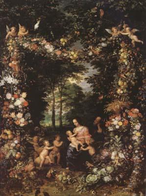 BRUEGHEL, Jan the Elder The Holy Family (mk08) oil painting picture